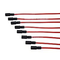 Vista 5 de A-Team Performance Juego de cables de bujía de silicona – Botas de silicona negras de 90 grados – Cables compatibles con Chevy y GMC Vortec