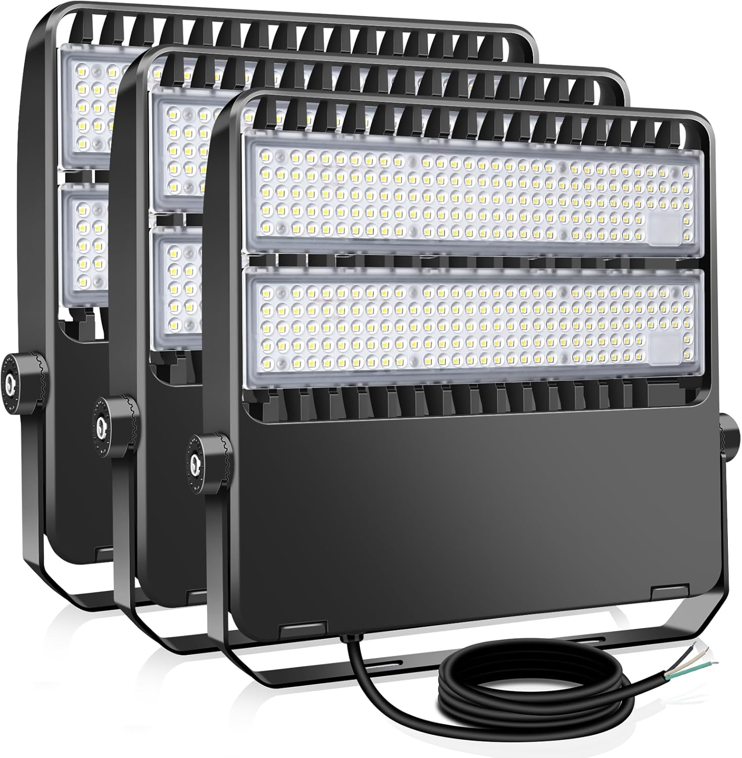 LED Stadium Lights, Outdoor Super Bright 240 Watt 36000 Lumen Stadium Flood Light, 5000K 120° Wider Lighting Angle Commercial Arena Lights 110Volt-277Volt (3 Pack)