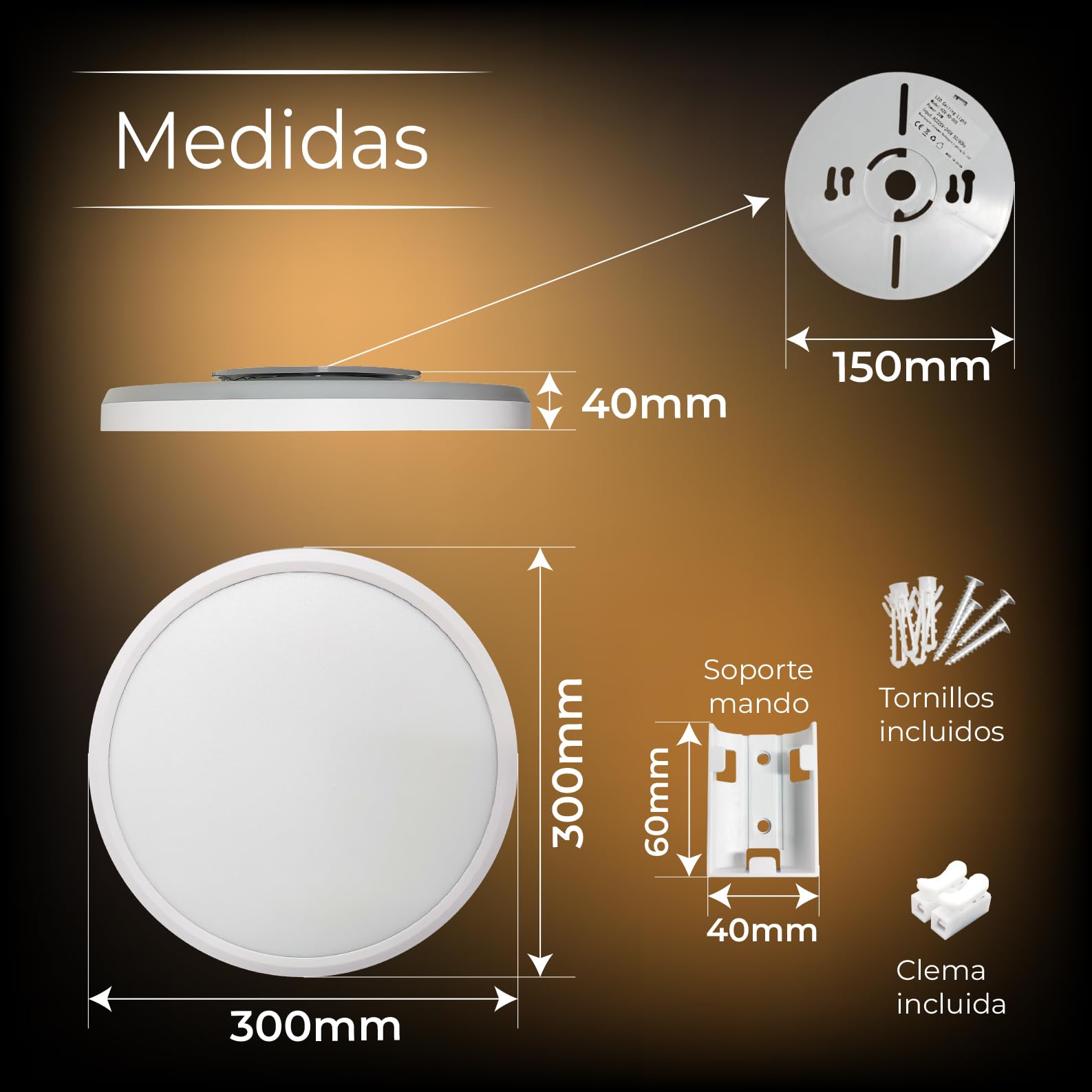 LED ATOMANT 2x Plafonnier LED Rond Bluetooth 30cm 24W CCT et Télécommande
