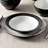 Noritake Colorwave Graphite 12-Piece Coupe Dinnerware Set, Service for 4