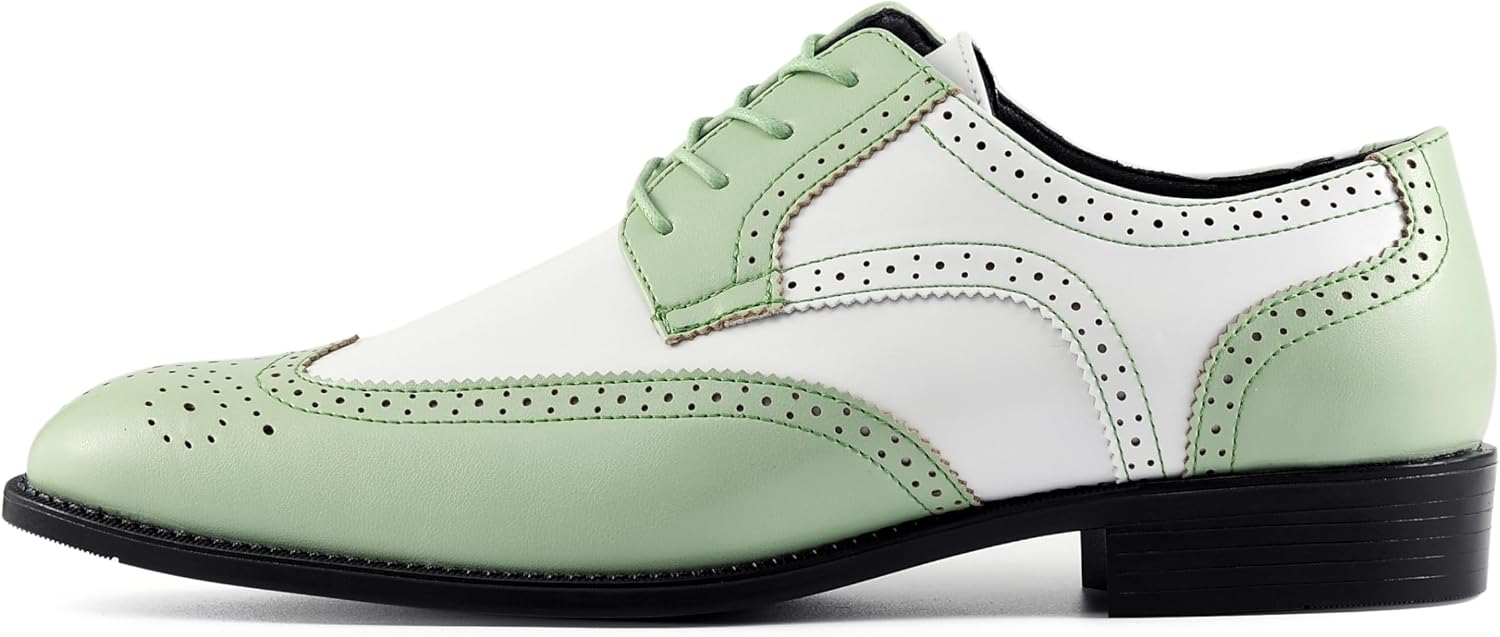 Bolano Elwyn, Men's Dress Shoes - Oxford & Wingtip - Spectator Two-Tone, Lace Up, Brogue Formal Shoes - Image 2