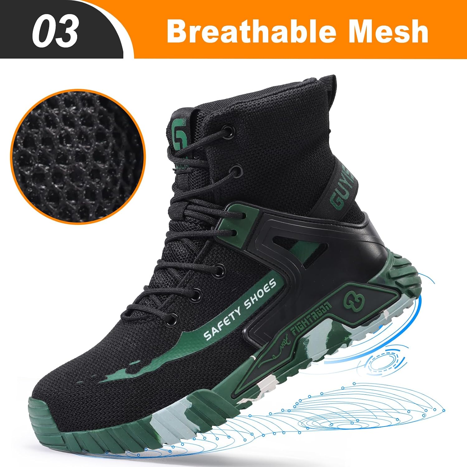 Steel Toe Shoes for Men Work Safety Industrial Shoes | Puncture Proof, Breathable, ASTM, Wear Resistant, Comfort, Multiple colors available, warehouse, factory, logistics, workshop thumbnail