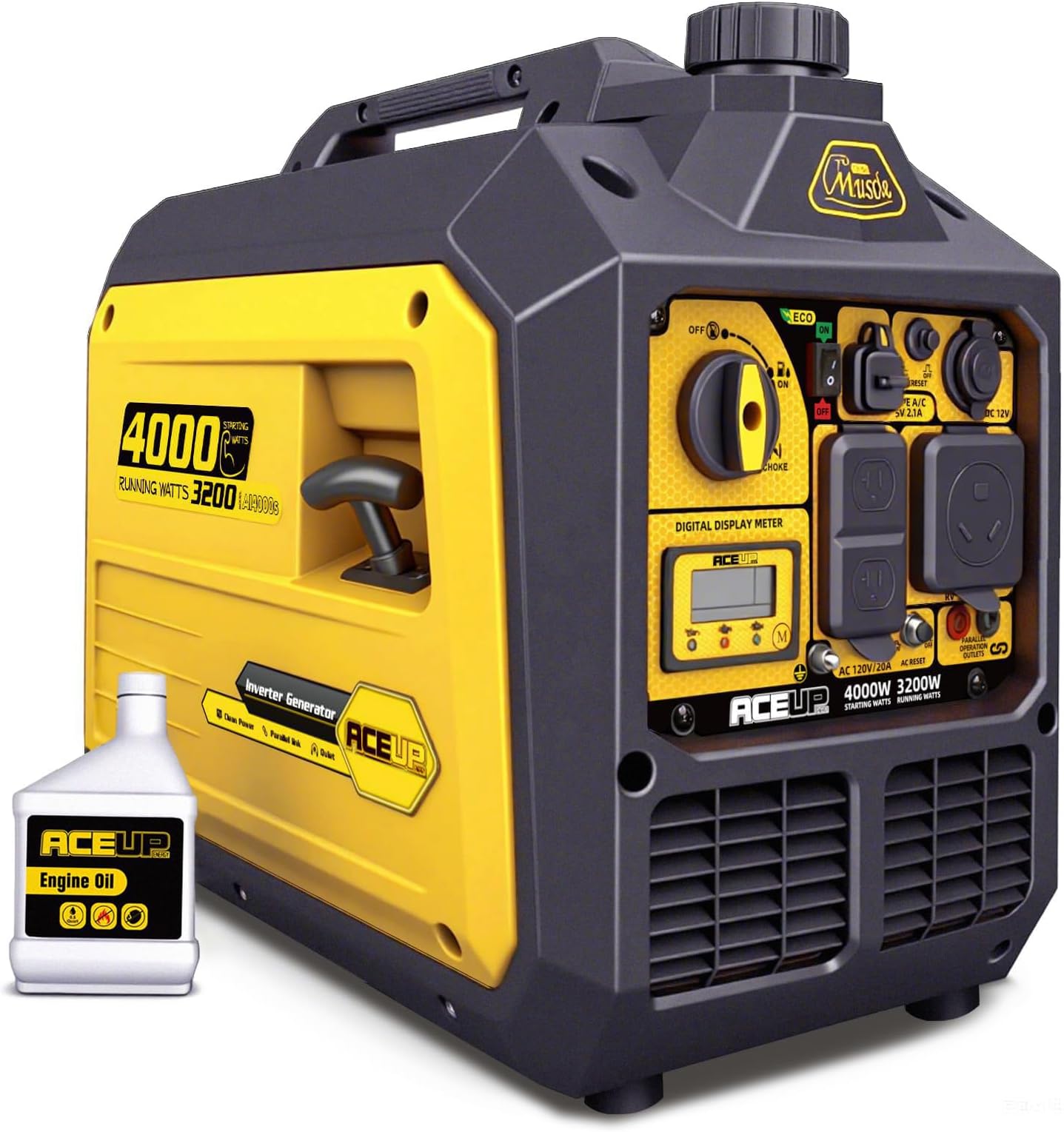 4000 Watt Inverter Generator Portable 149cc, Gas Powered Generator Quiet for Home, RV-Ready, EPA Compliant