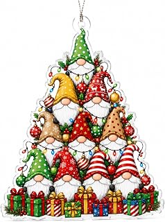 Christmas Tree Gnome Ornaments 2026 with Cute Holiday Gnome Decor and Gnome Gifts, Unique Tree Decorations for Home, Festive Xmas Ornament for Seasonal Display, Whimsical Christmas Accent