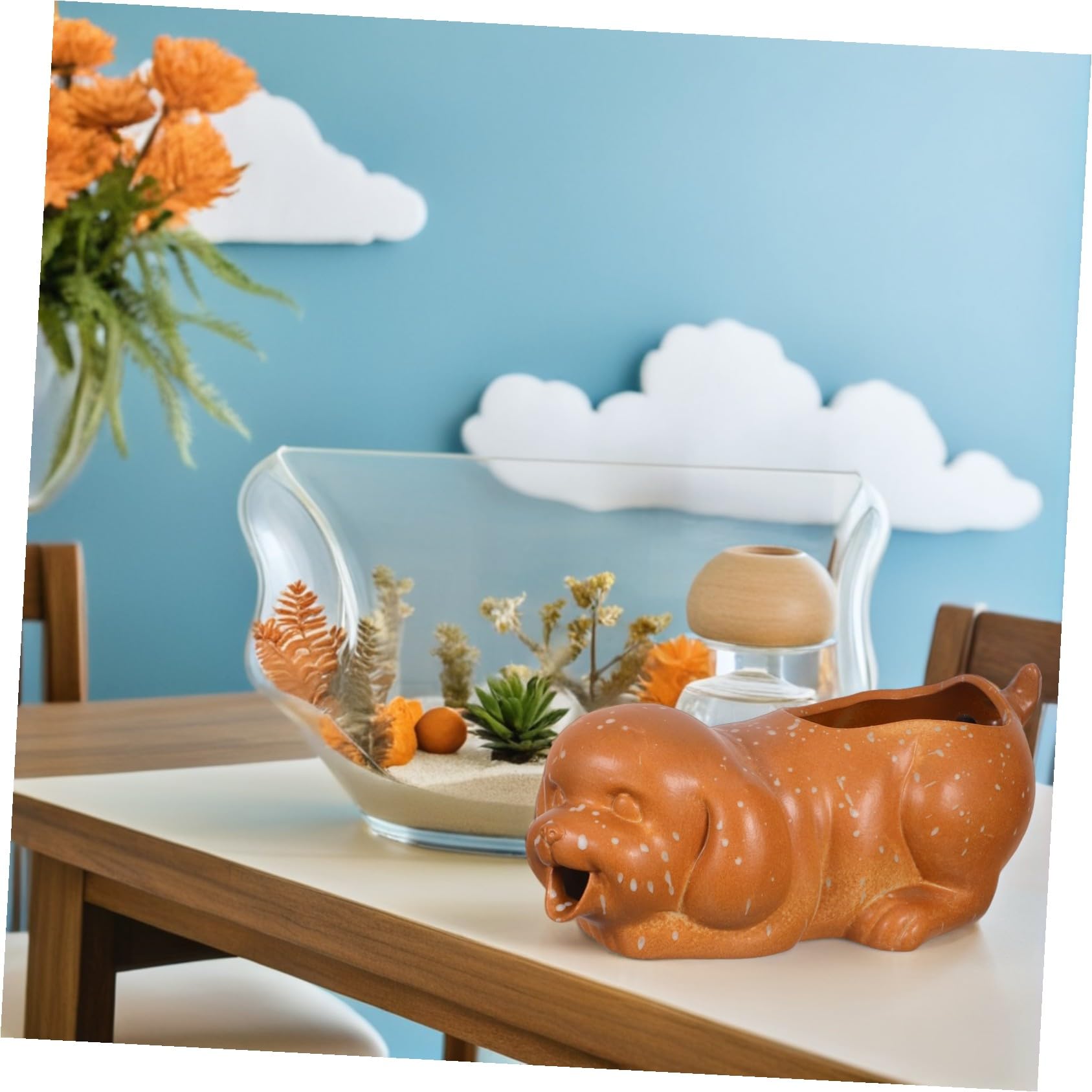 Dekoracje Do Akwarium Fontanny Wodospady Zewnętrzne Słoik Do Dekoracji Ogrodu Fontanna Bonsai Fontanna Ceramiczny Słoik Figurka Ryby