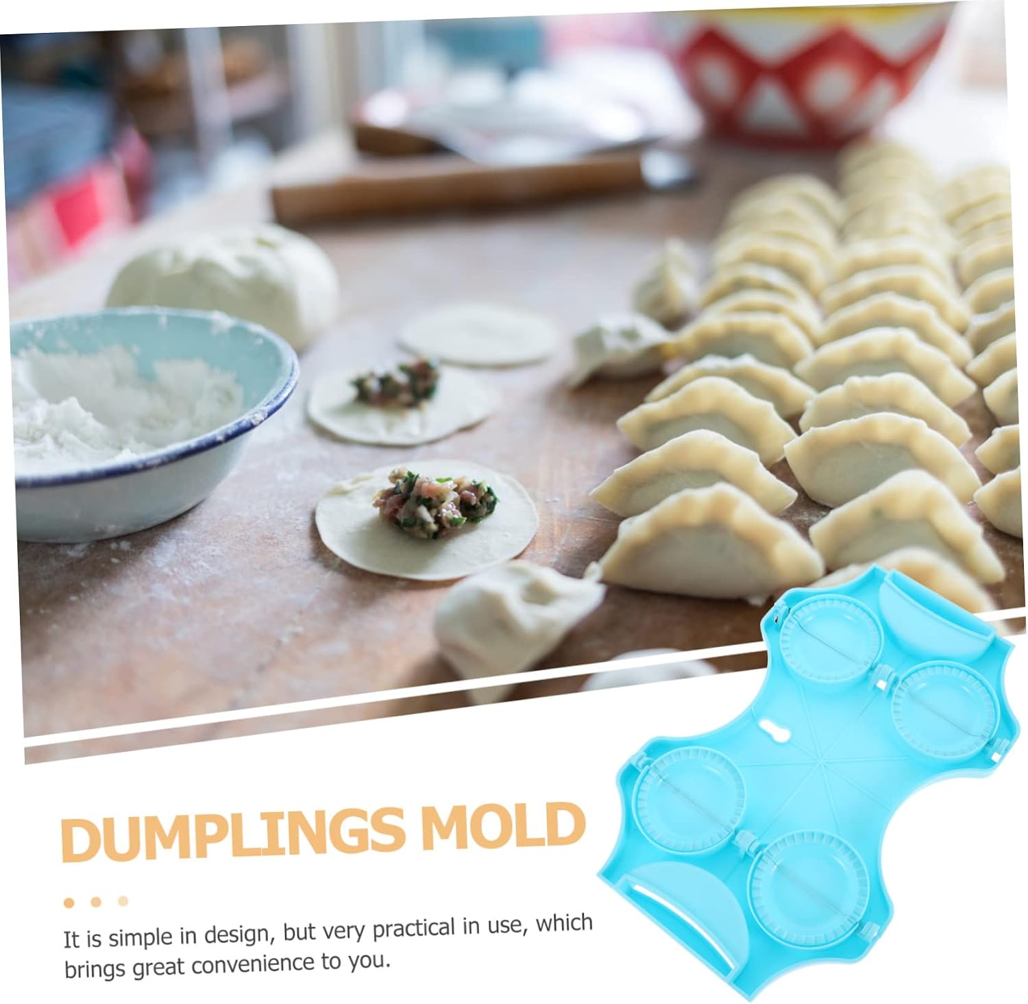 Garneck Folding Dumpling Maker Molds for Easy Dumpling Wrappers Smooth Surface DIY Tools for Baking and Home Cooking for Dumpling Lovers