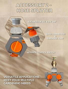 Giraffe Tools Garden Hose Reel Kit 30m Retractable Wall Mounted