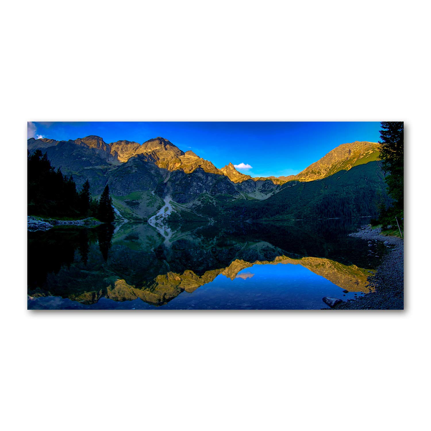 Image tableau photo décorative 120x60 cm : évadez-vous face au paysage bleu des Tatry