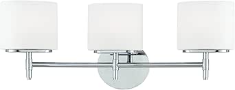 Hudson Valley Trinity 8903-PC Mirrored 3 Light 300w (8"H x 22"W) Vanity Lighting in Chrome