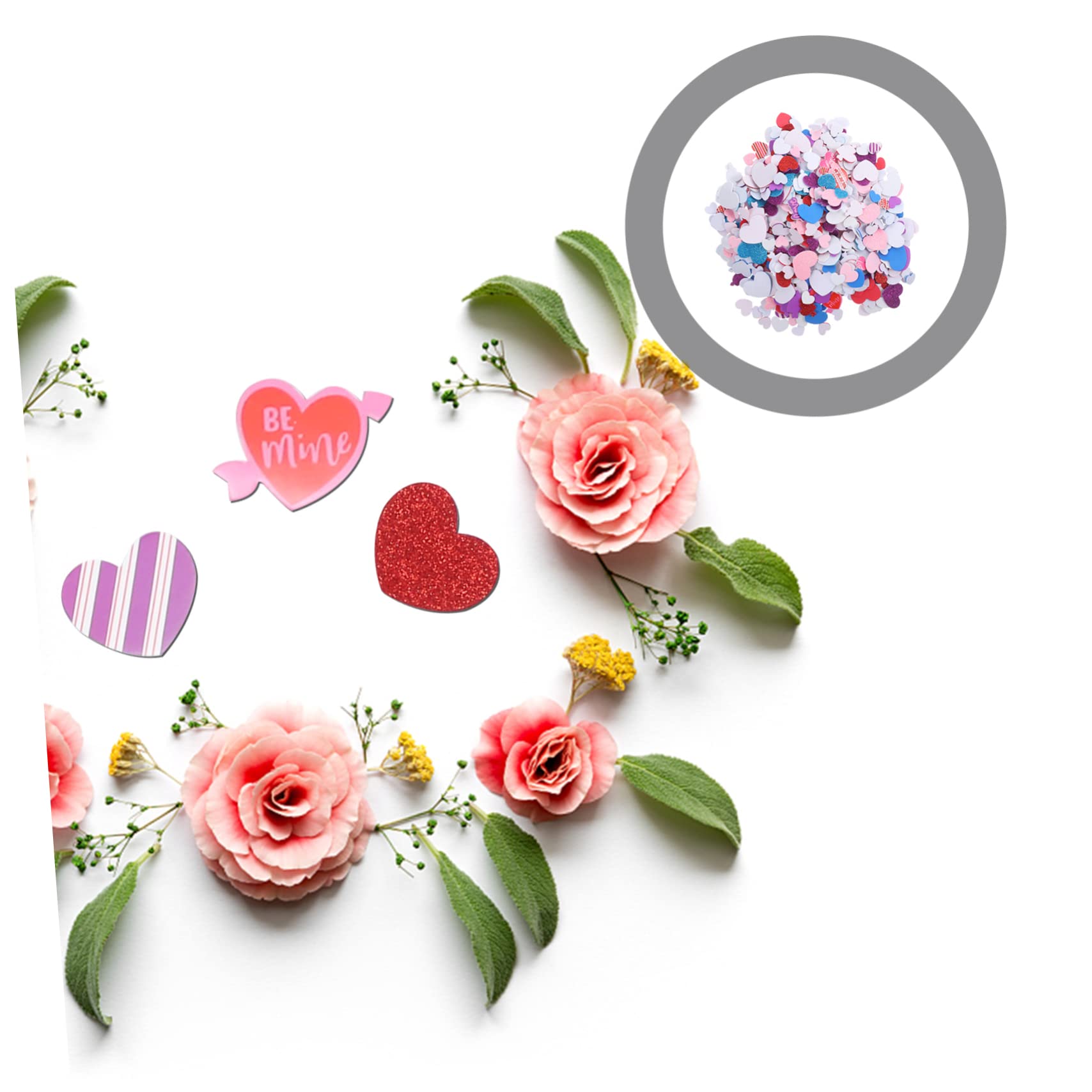 5 zestawów Naklejki miłosne Piankowe serca do rękodzieła kształty serc Naklejki DIY Craft Tworzenie kartek Kalkomanie Scrapbooking Naklejki piankowe Naklejki w kształcie serca Papierowe miłośnicy tele