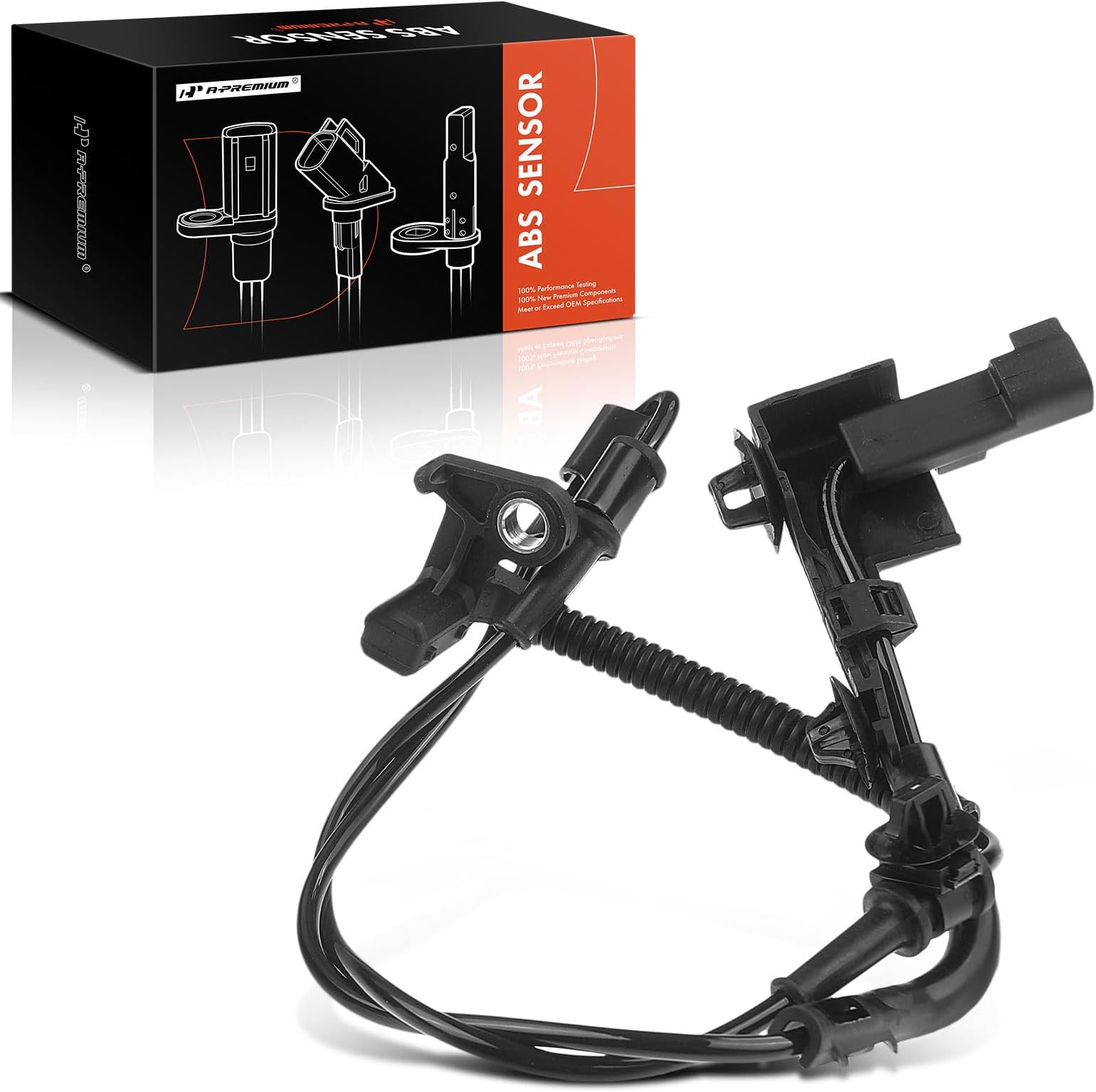 A-Premium ABS Wheel Speed Sensor Compatible with Ford Fusion 2010-2012 Lincoln MKZ 2012 Mercury Milan 2011 Front Right Passenger Side