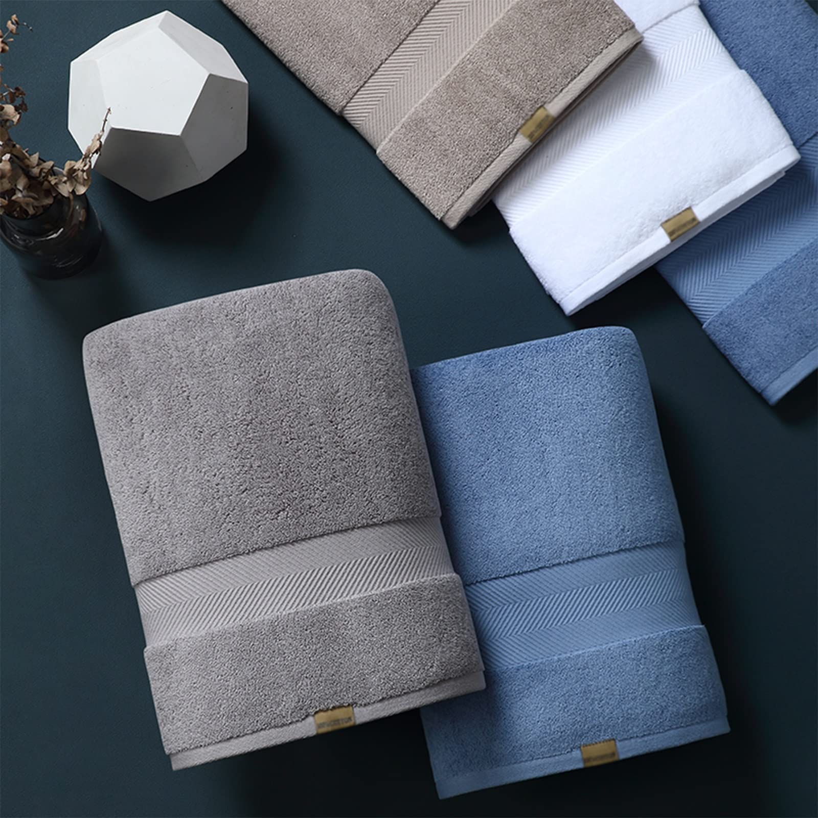 Onsen Badetuch，Badetuch Weiß，80x150CM Hotelqualität Für Badezimmer, Zuhause Und Spa, 100% Reines Baumwollhandtuch Badetuch Baumwolle Bietet EIN Weiches, Luxuriöses Gefühl