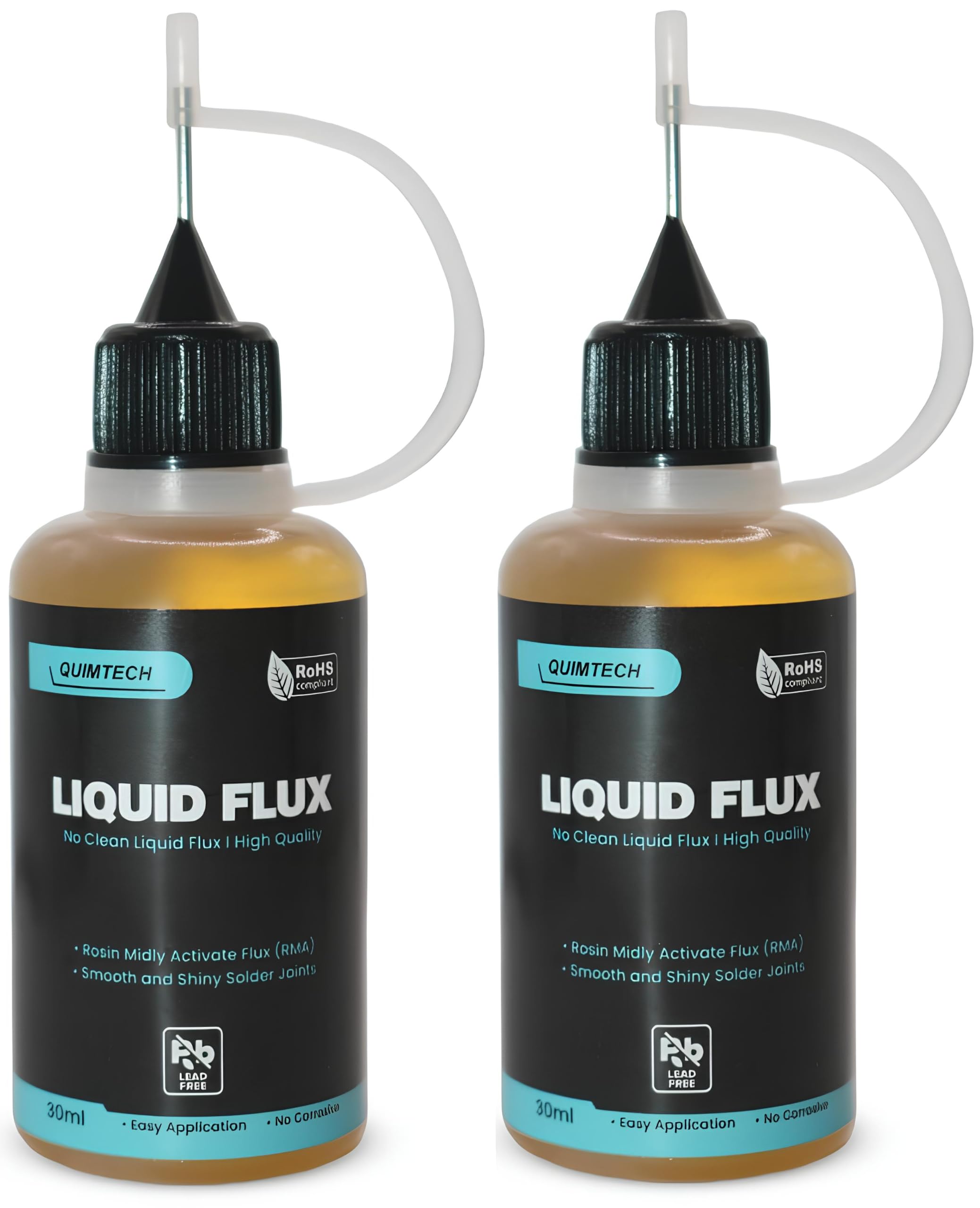 Liquid Solder Flux Dropper (2x30ml) I RMA Liquid Solder Flux I Soldering Flux I Electrical Solder I No Clean Liquid Flux I Rosin Flux I Soldering Flux for Electronics I 2 Pcs