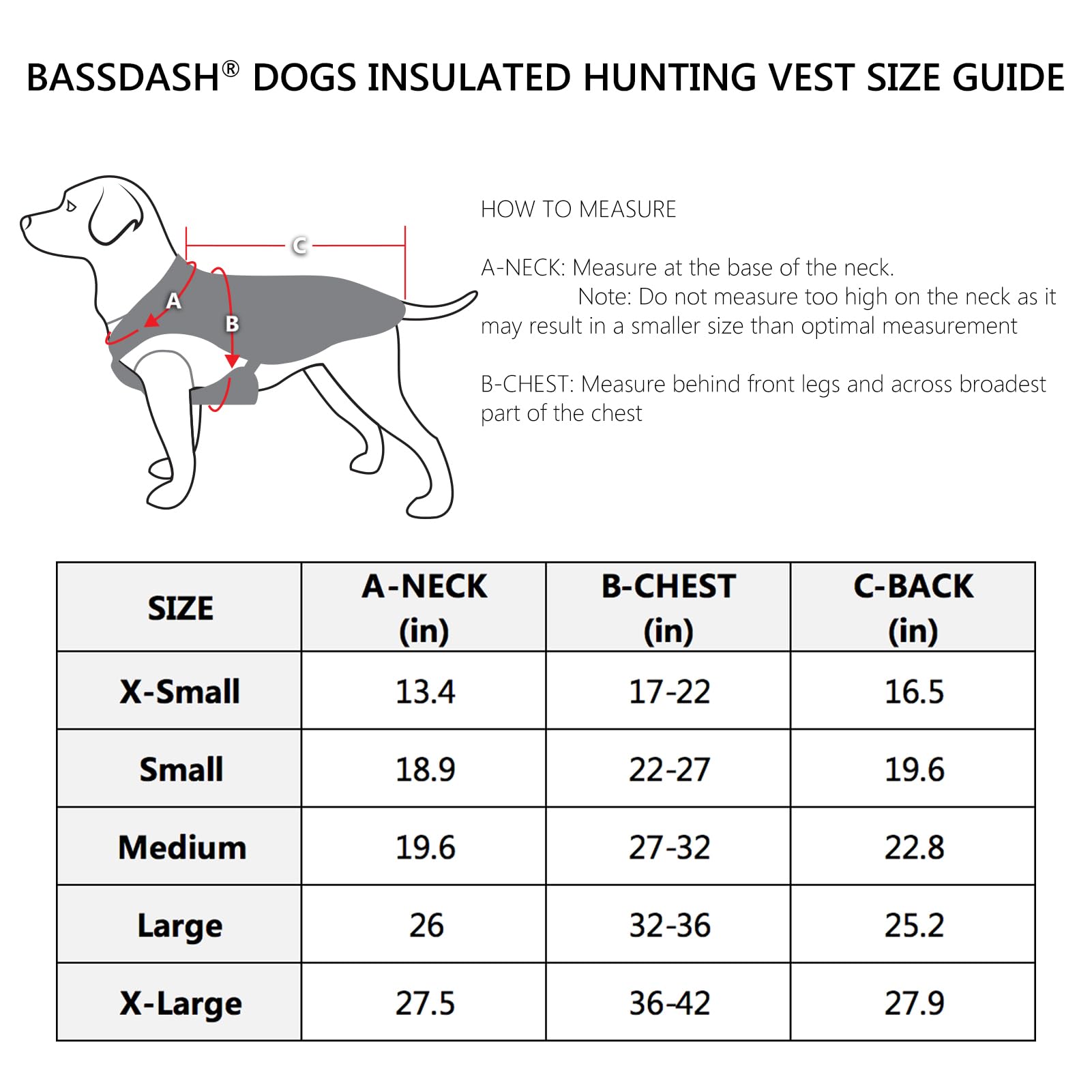 BASSDASH Chaleco de seguridad aislado para perro, resistente al agua, protección del pecho, reflectante, alta visibilidad, para caza al aire libre