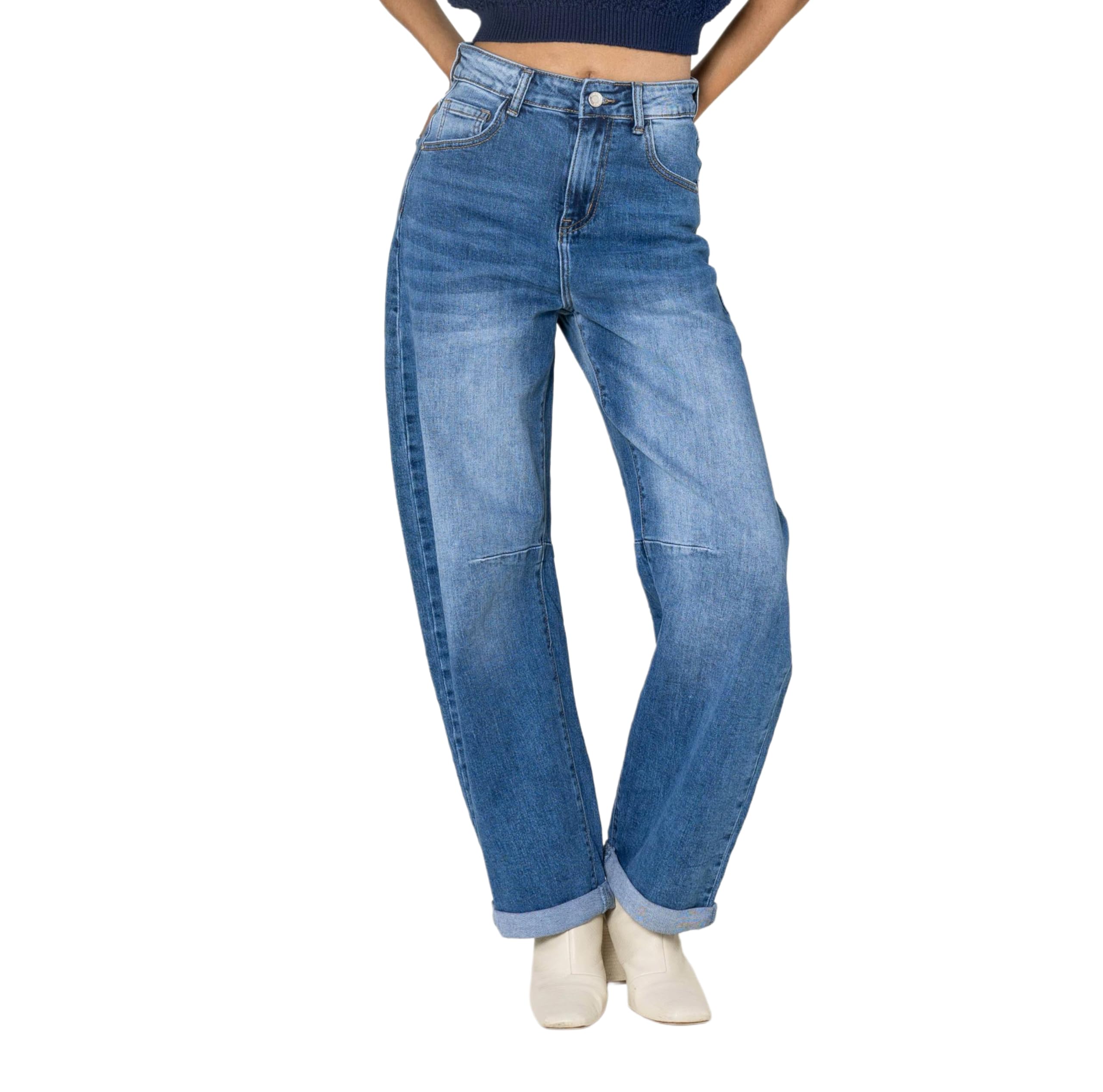 Nina Carter YY307 Barrel Fit Damesjeans Nina Carter YY307 Barrel Fit Damesjeans