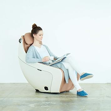 Synca Wellness CirC Premium Massage Chair - SL Track, Heated, Ergonomic, Full Body, Deep Tissue, Shiatsu and Remote-Controlled, Promoting Sleep and Blood Circulation, Home and Office Use (Beige)