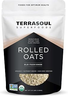 Terrasoul Superfoods Organic Gluten-Free Rolled Oats 2.5 lbs - Old Fashioned Whole Grain Oatmeal