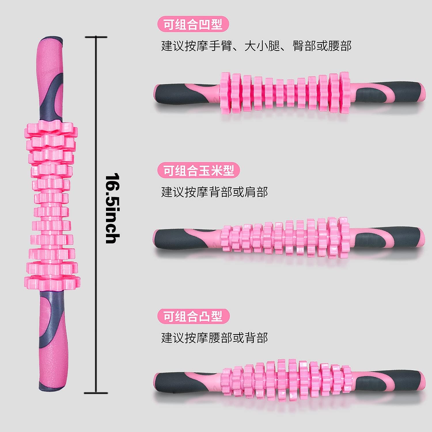 Foam Roller Set Release Muscle Roller Stick,Trigger Point Massage Stick for Calves,Thigh,Arm,Deep Tissue,Massage Tool for Relieve Muscle Soreness Stiffness&Tight Muscles After Workout Exercise