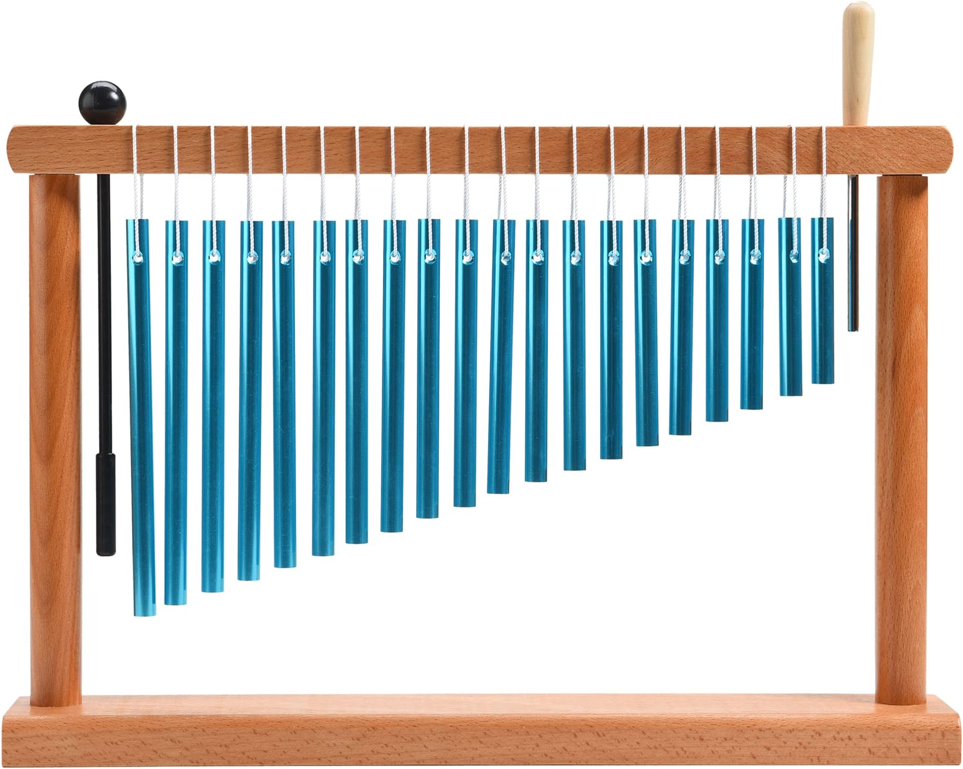 20 Tone Chime Table Top Wind Chime Bell Music Percussion Instrument with Mallet, Blue