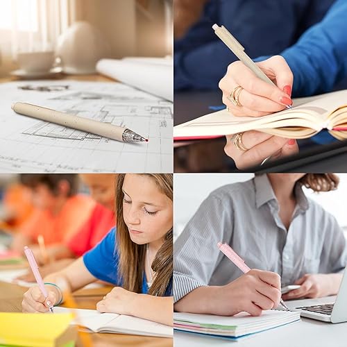 Miniatura 6 de Paquete de 12 bonitos bolígrafos de tinta negra para tomar notas, escritura y bolígrafo de gel retráctil, tinta de secado rápido de 0.020 in, punta