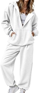 Womens 2 Piece Sweatsuits Outfits Oversized Zip up Hoodie Joggers Sweatpants Lounge Tracksuits Sets with Pockets
