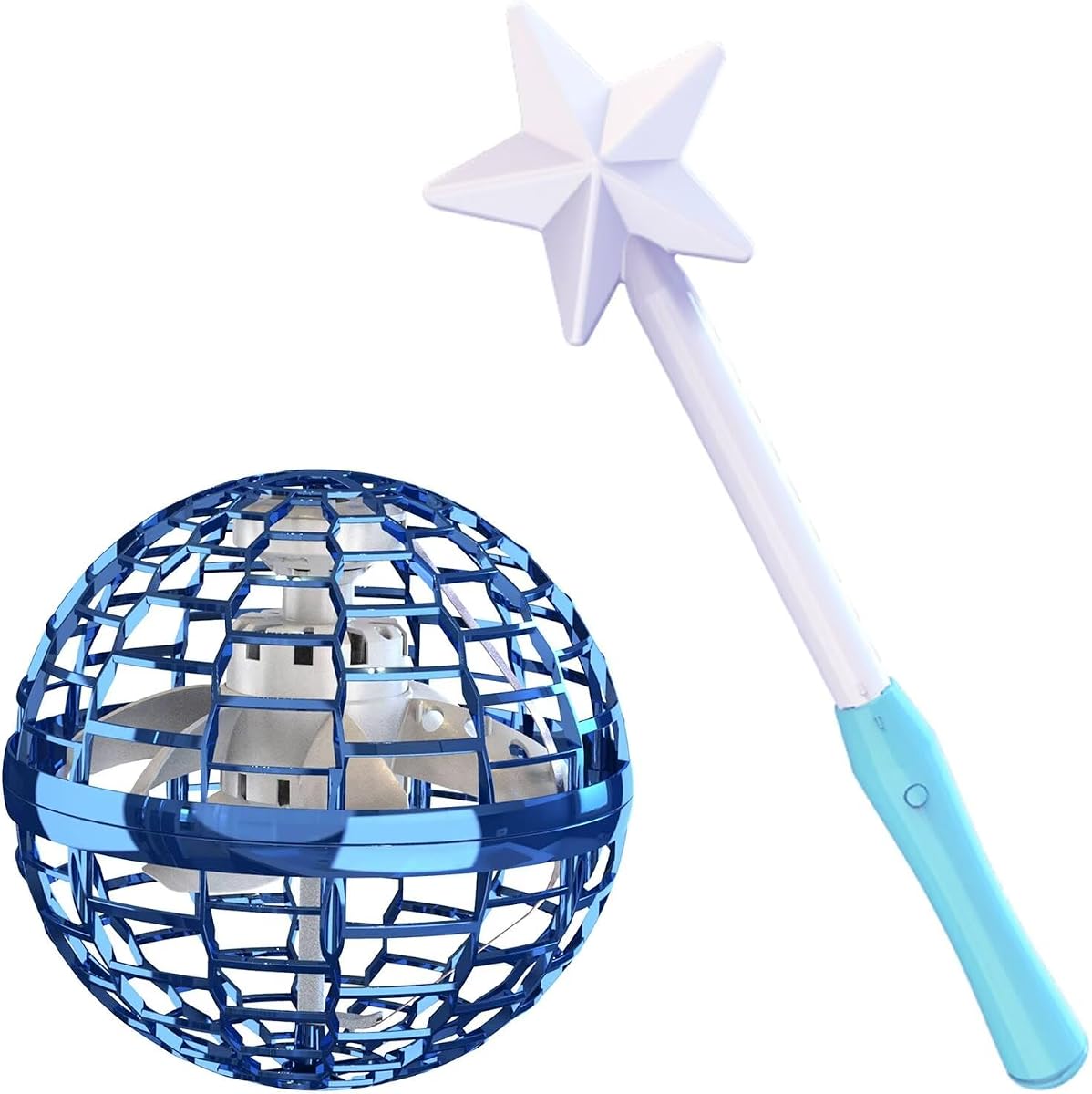 ATHLERIA Bola de Orbe Voladora Azul con Varita, Globo Cósmico Hover Boomerang Mini Drones para Niños, Gadgets Geniales Regalos de Cumpleaños de Navidad Juguetes para Niños Niñas Adolescentes 6 7 8 9 10+ Años