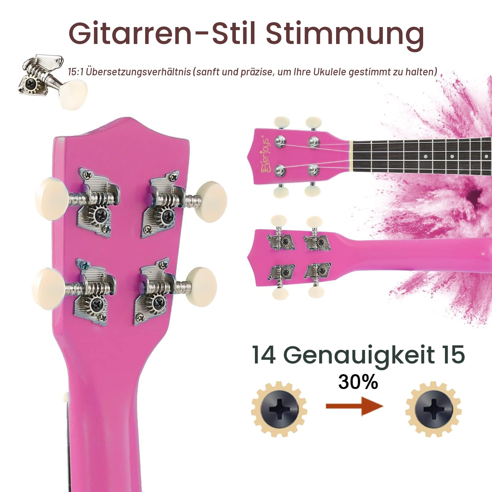 Sopran-Ukulele Anfängerset für Kinder Erwachsene Studenten mit kostenlosem Online-Unterricht 21 Zoll Ukelele Gig Bag Strap String Stickers Pick Poliertuch, Rainbow Series Ukulelen