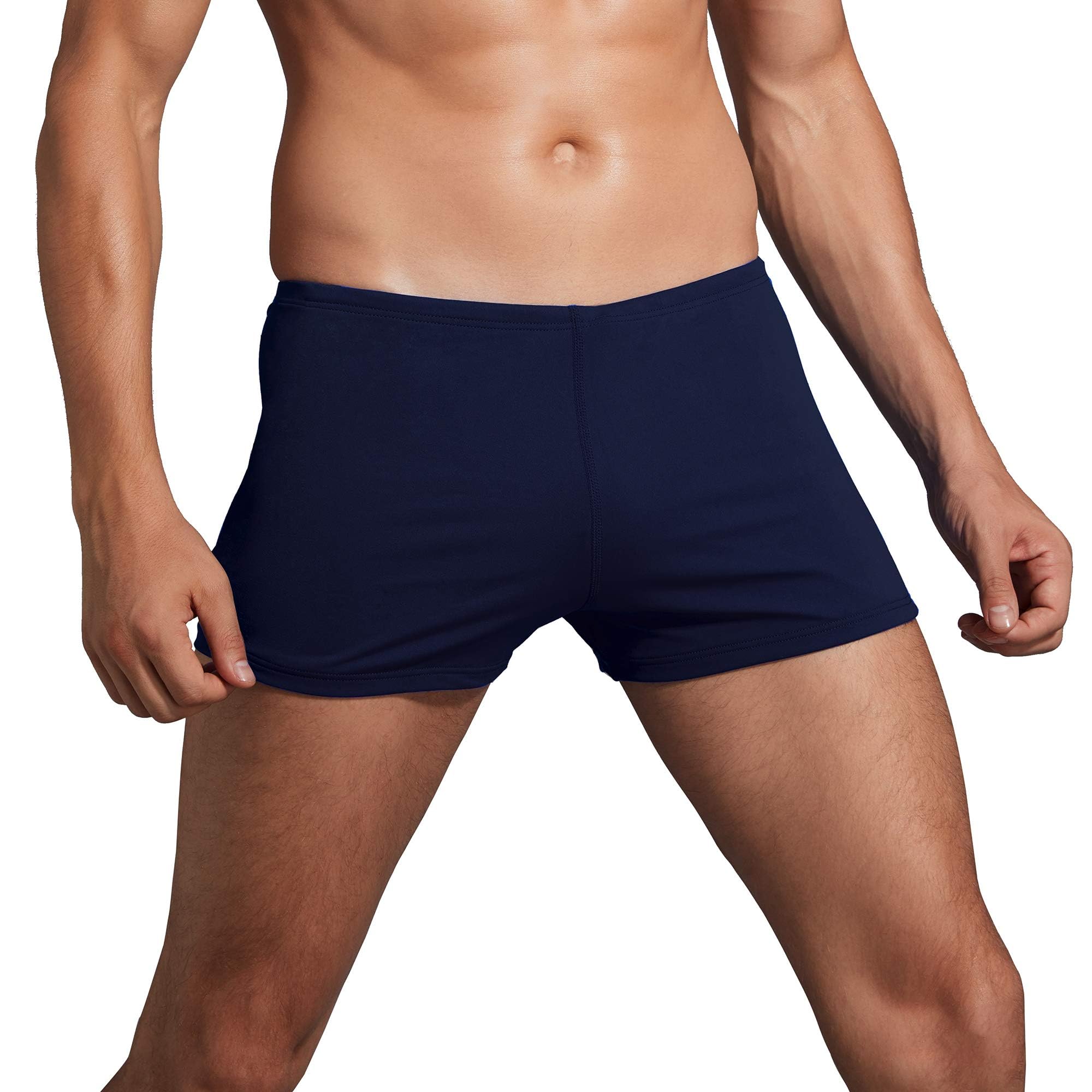 Mens Square Leg Shorts Mens Comfortable Swimsuit for Polyester PBT Fabric-image-33