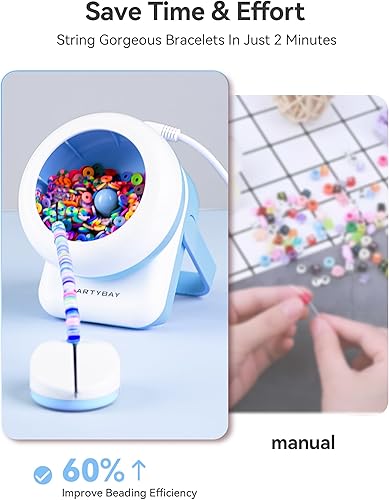 Miniatura 7 de Spinner eléctrico de cuentas para hacer joyas, giro de cuentas de arcilla rotación hacia adelanteinversa, velocidad ajustablerápida con 2 agujas de