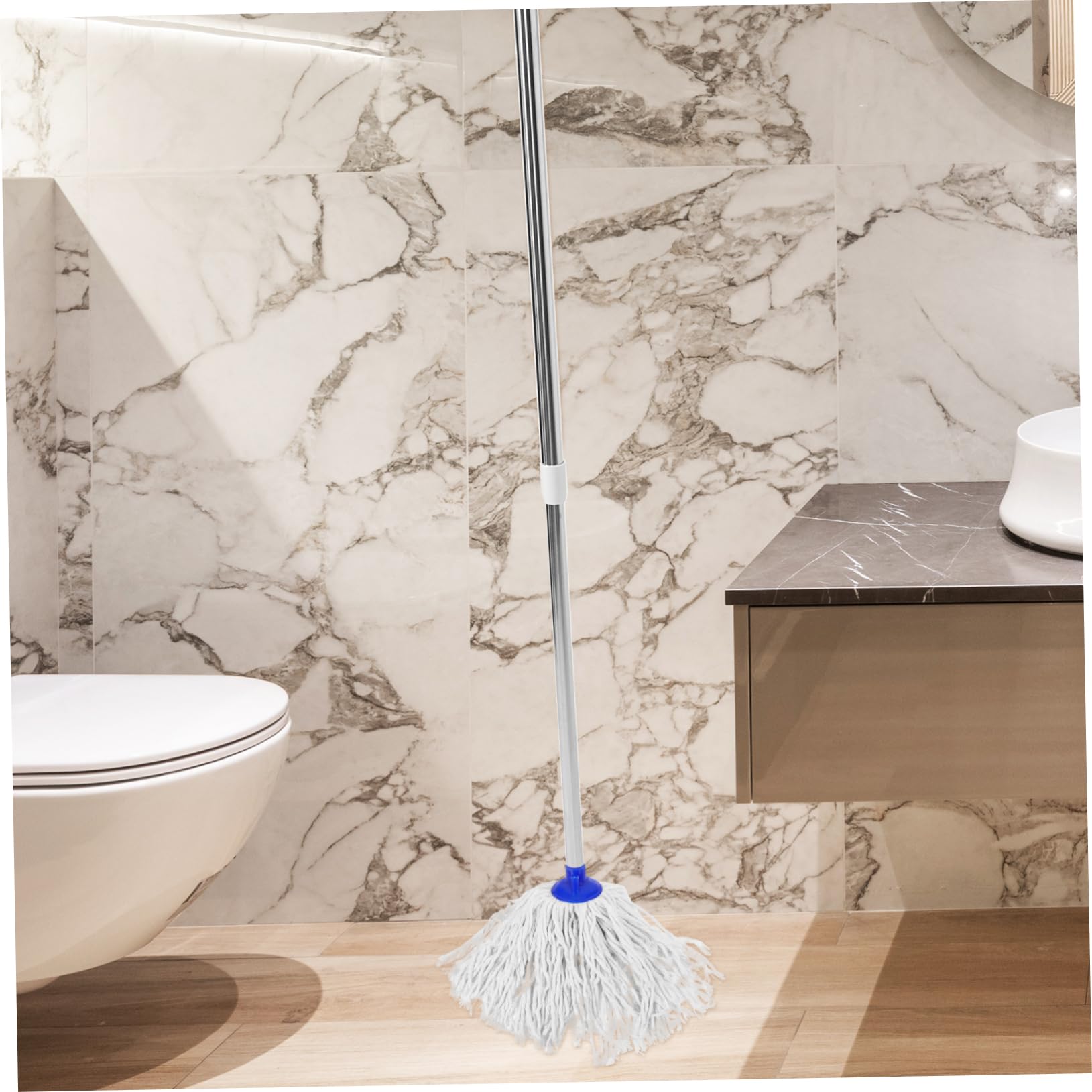 BESTYASH Testina di Ricambio per Mop in Corda di Cotone 3pezzi per Mop Lavapavimenti Professionali e Casa