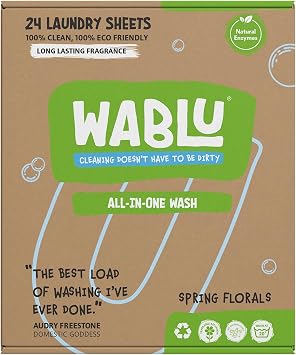 Spring Florals Laundry Detergent Sheets with natural enzymes BIO | Biodegradable All-in-one Washing Sheets | For all washing types | 24 Washes or 48 small loads