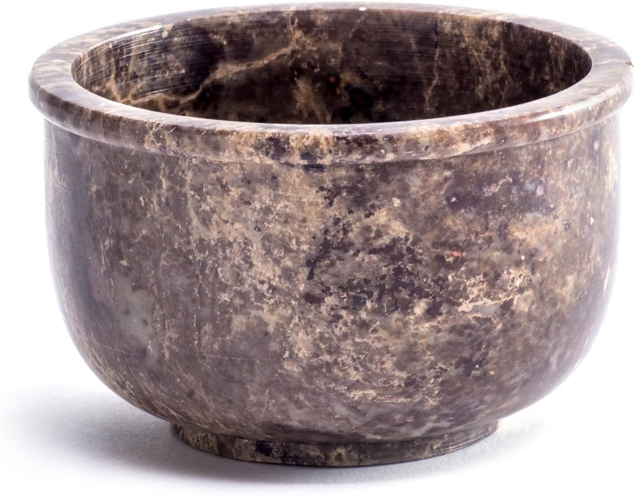 New Age Imports Soapstone Smudge Bowl - Natural Stone Incense Burning Dish for Sage, Palo Santo & Ceremony