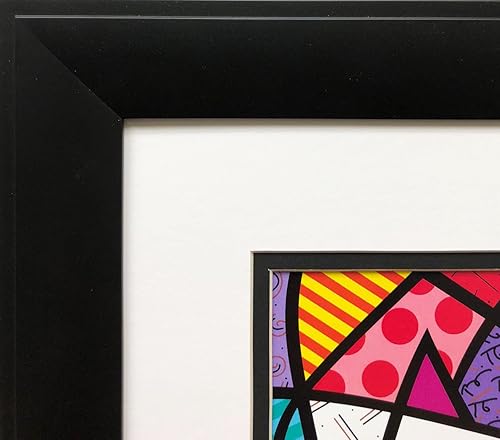 Miniatura 3 de Romero Britto "Happy Cat & Snob Dog" - Impresión artística enmarcada a la medida, tamaño del marco mide aproximadamente 16.5 "x 18.5" Tamaño de la