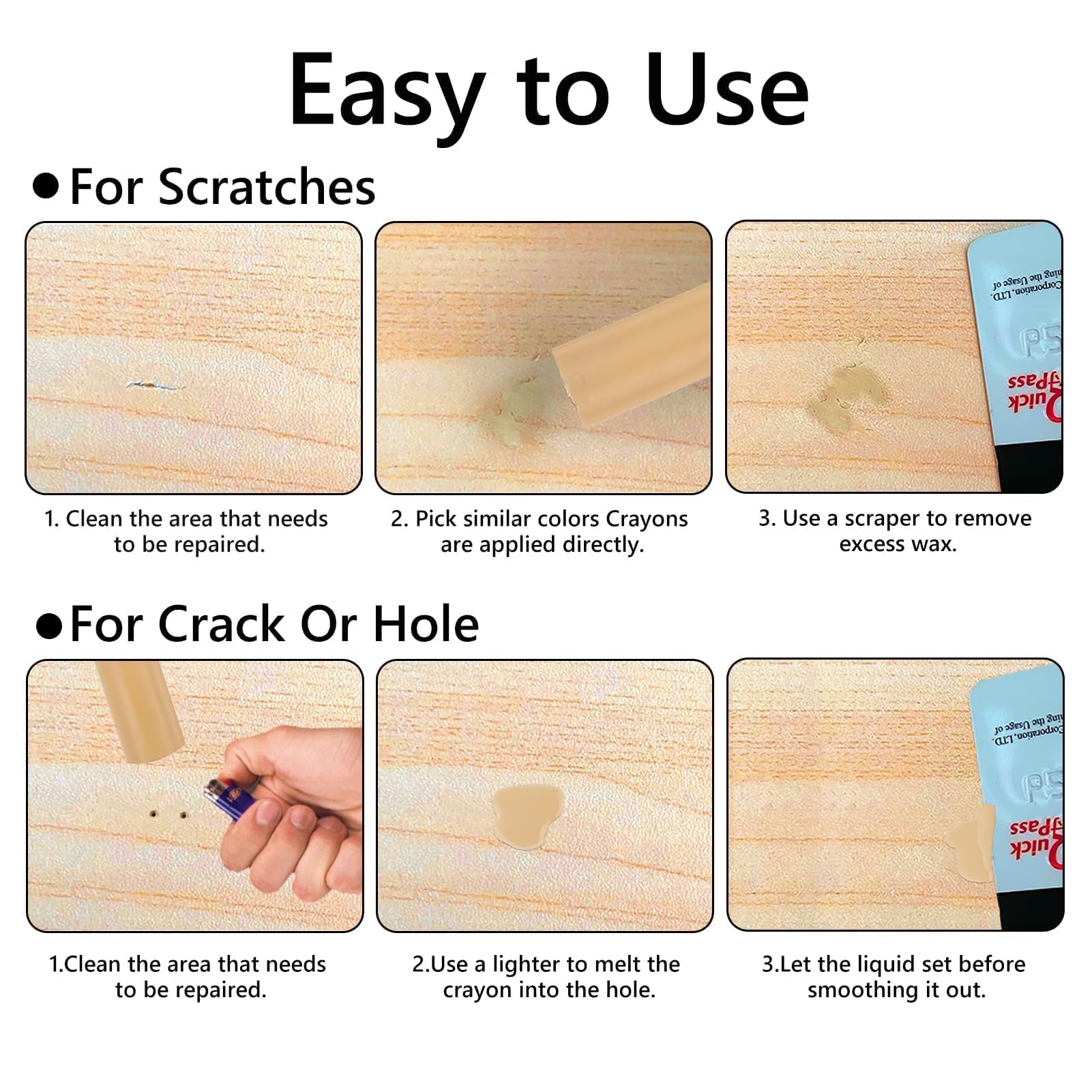 5Pcs Wax Filler Wood Repair Sticks - Image 3