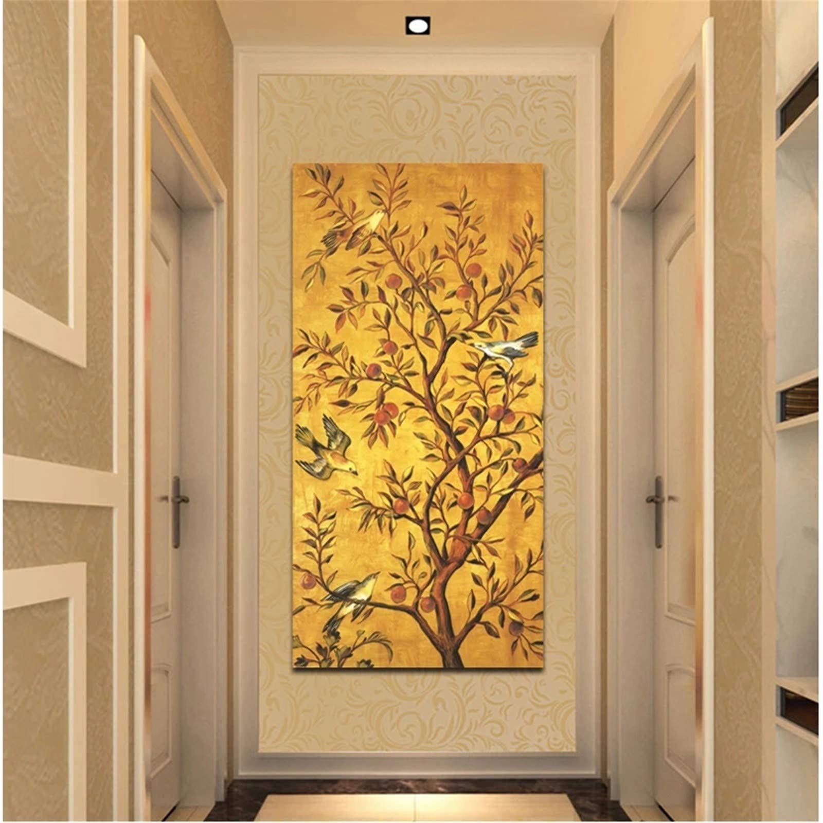 Peinture diamant complète 70x200cm pour masquer un mur vide avec un arbre de la fortune 5D