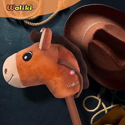 Miniatura 6 de WALIKI Toys Stick Horse Brown (felpa, para niÃ±os y niÃ±os pequeÃ±os)