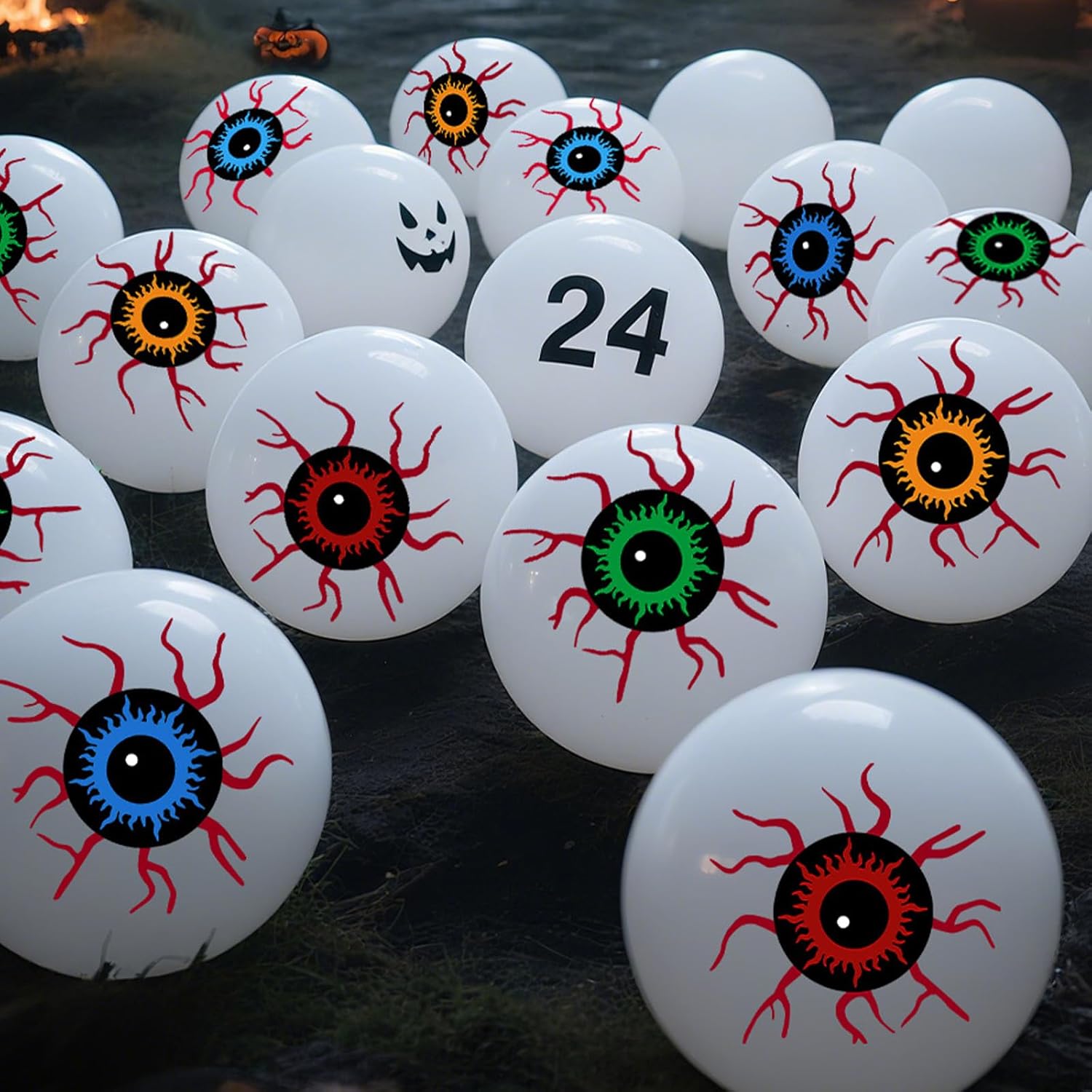 Halloween Games - Halloween Games for Kids, 24 Eyeballs Toys Bulk, Party Favors Crafts for Kids, Trick or Treat, Non-Candy Treat Bag Fillers for School Classroom Boys Girls Party Supplies