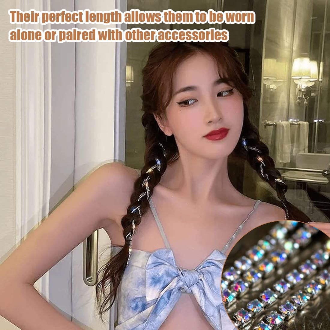 Sucrain 3 Fasce Per Capelli Con Perle Annodate – Colori Bianco, Rosa, Blu – Accessori Per Donne E Ragazze - 2