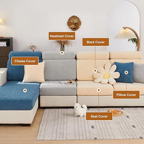 Miniatura 2 de Yanmide Fundas mágicas para sofá, universal, resistente al desgaste, funda de cojín elástica (estilo A-13, funda de asiento individual extragrande)