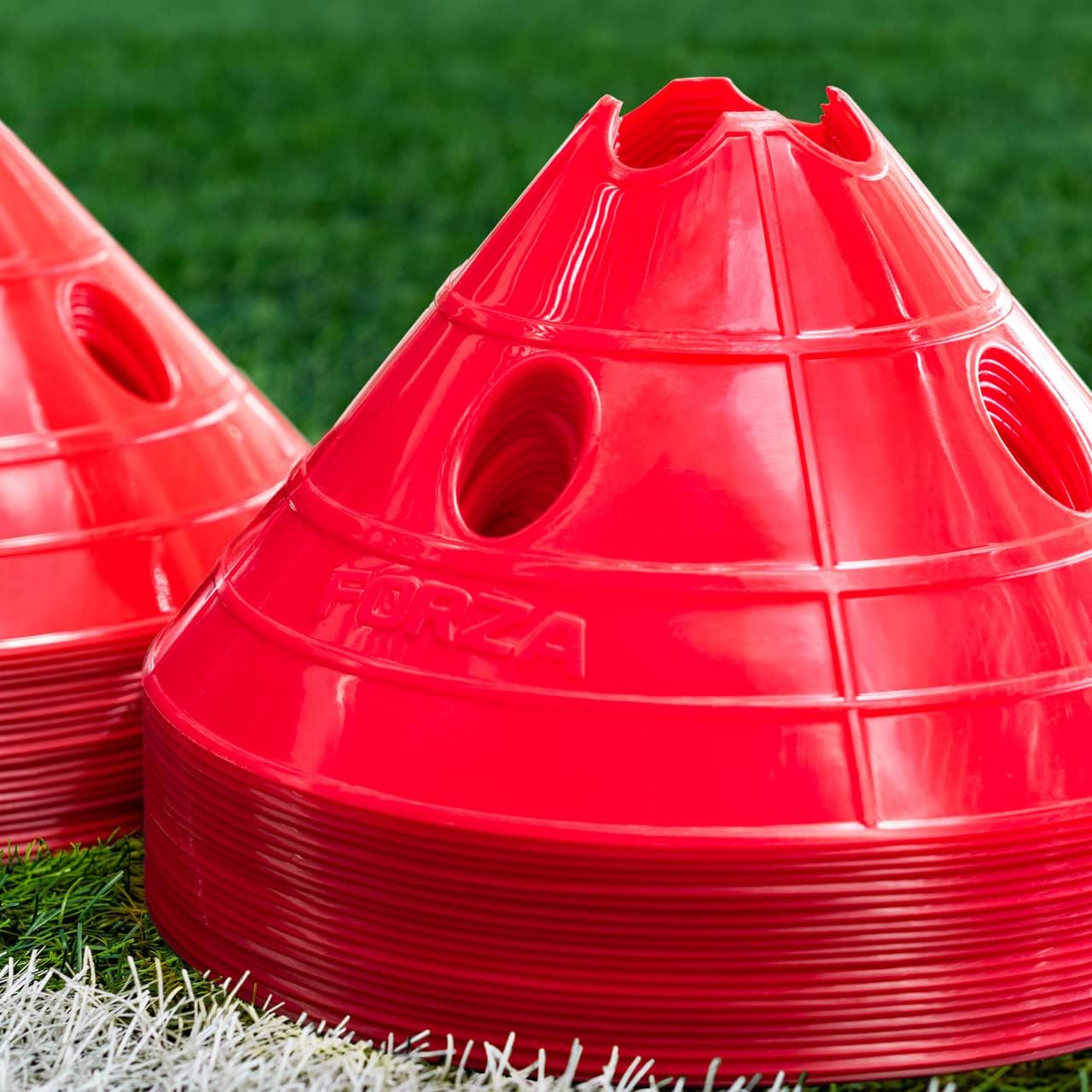 FORZA Soccer SuperCone Training Marker Domes [20 Pack] | Jumbo 5.5in Cones for Speed & Agility Training | Heavy-Duty Weatherproof PVC Options