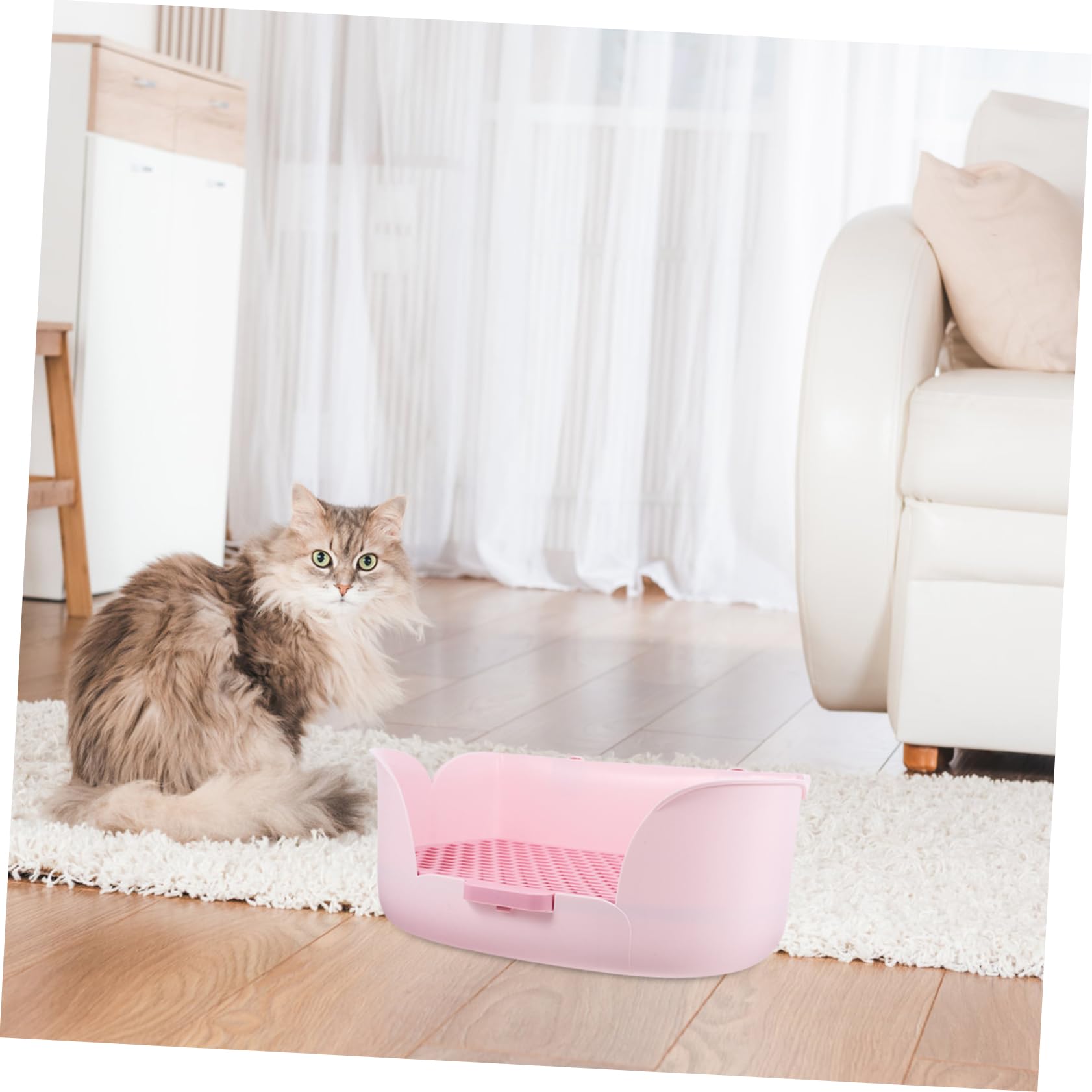 INOOMP Lettiera per Conigli Cavie Addestramento Water Vaschetta per Lettiera per Ratti Toilette per Piccoli Animali Materiale ABS