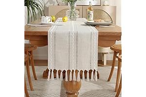 Laolitou Table Runner Rustic Kitchen Table Decorations