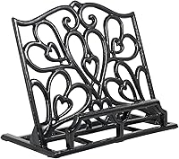 Vista 11 de JOGREFUL Soporte para libro de cocina, de hierro fundido, resistente para libros de recetas, soporte para libros de recetas de cocina, soporte