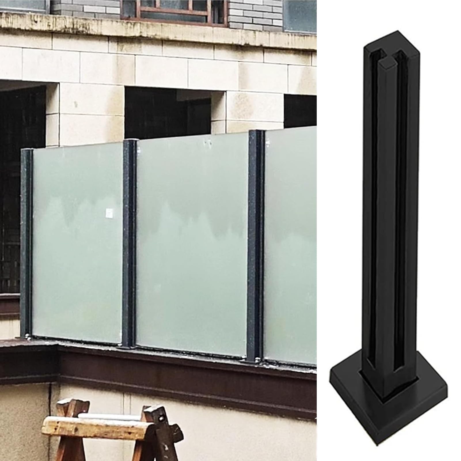 Poteaux de balustrade en verre robustes pour rénover une main courante