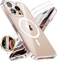 Vista 8 de JUESHITUO Funda para iPhone 16 con protección de pantalla 2X [protector de lente integrado] [imanes N56 más fuertes] [no amarillento] compatible
