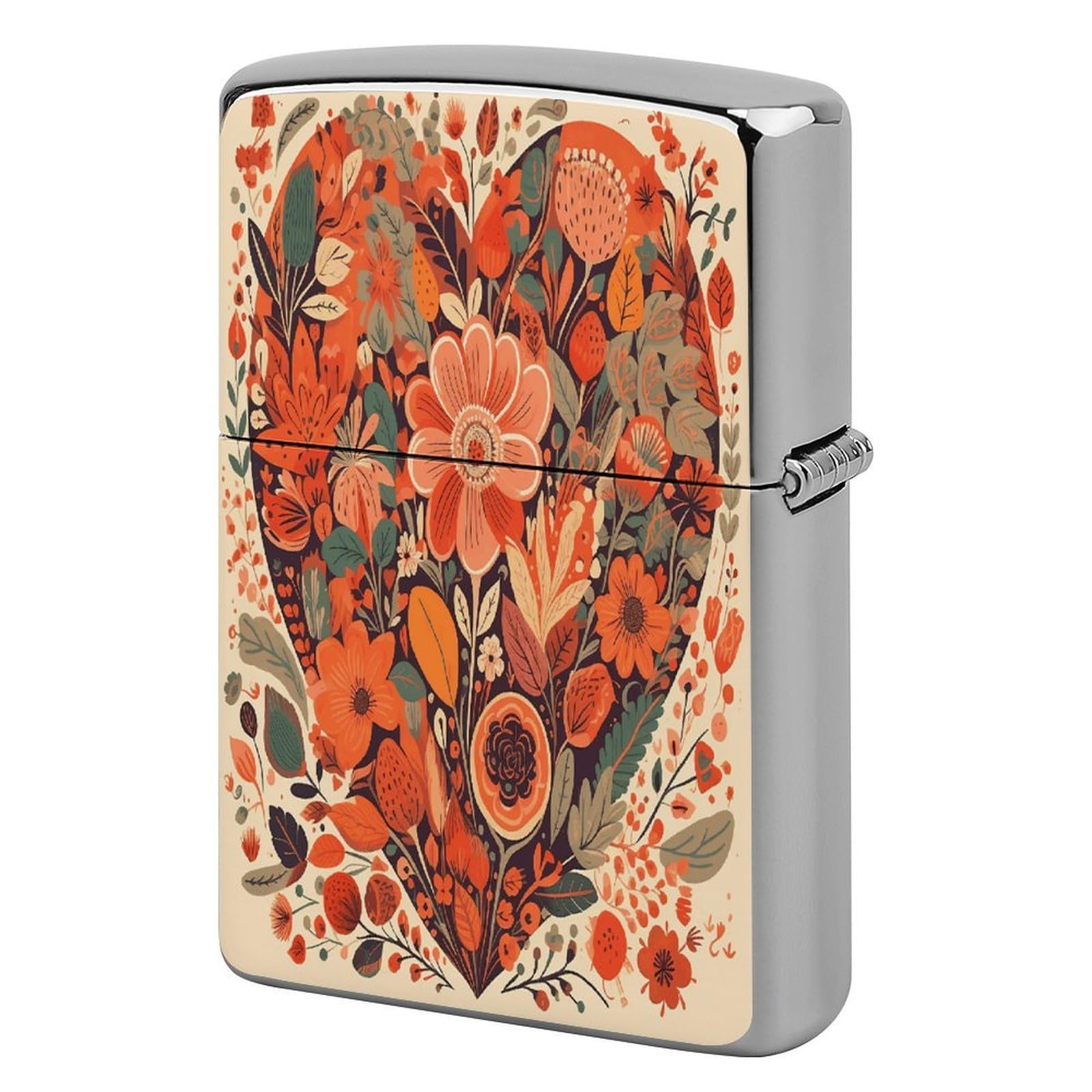 Fekiloot Style Folk Flowers Lighter Case Cover Lighter Holder