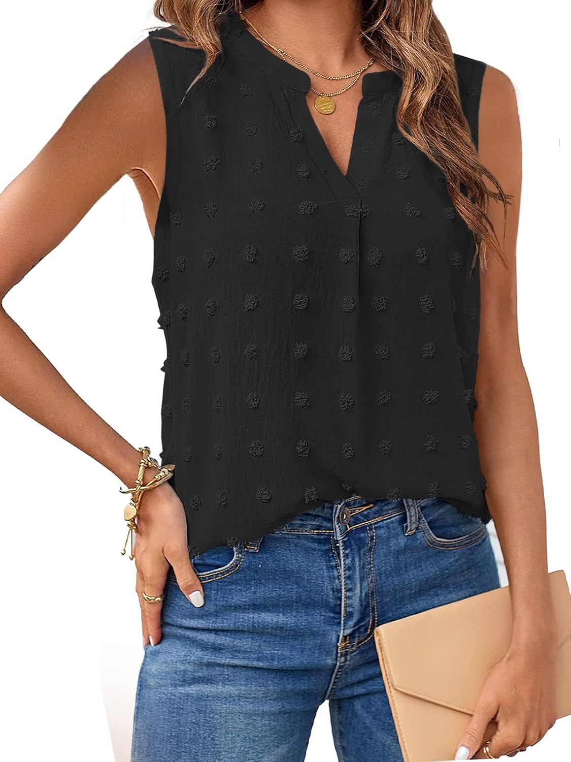 Womens Tops Summer Tank Top for Women Sleeveless Shirts 2025 Spring Corset V Neck Crop Top Dressy Casual Tshirts Ladies Clothes Fashion Outfit Trendy Tunics Black Small