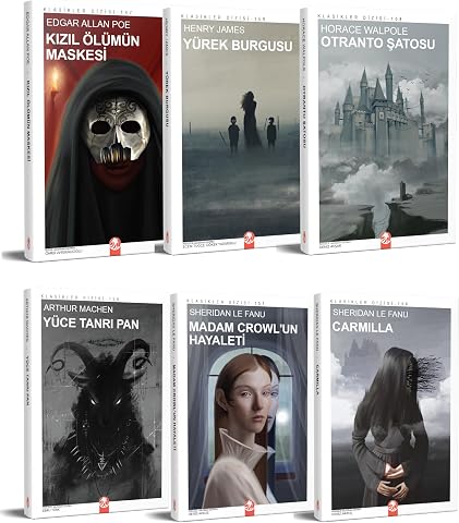 Klasik Korku Kitapları Seti, 6 Kitap, Edgar Allan Poe, Henry James, Horace Walpole, Arthur Machen, Sheridan Le Fanu