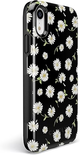 Miniatura 3 de Casely Funda para iPhone XR  Funda floral negra Daisy Daydream