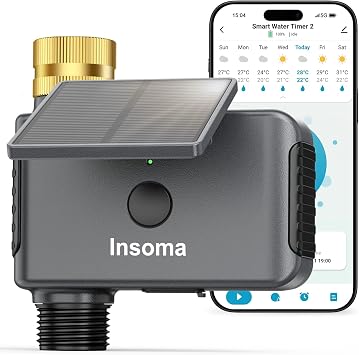 Solar WiFi Water Timer, 1 Zone WiFi Hose Timer for Garden Faucet